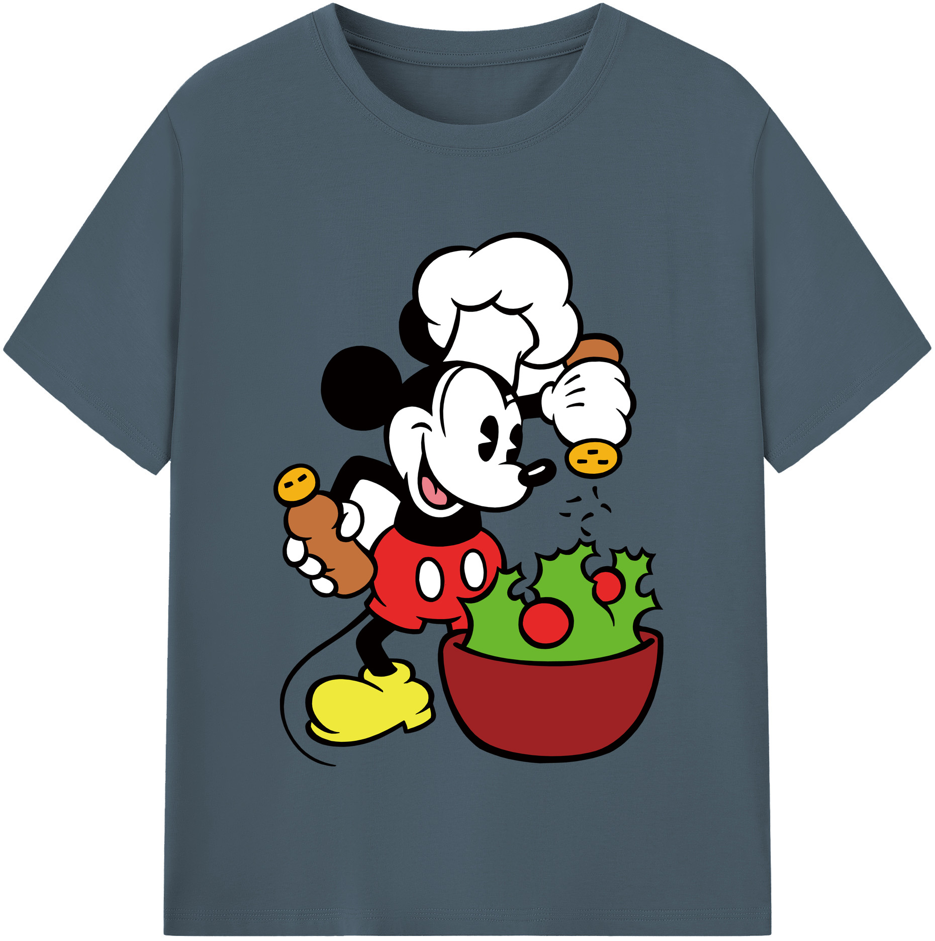 （画像用） ミッキーマウス Mickey Mouse 綿100％半袖Tシャツ（フロントプリント）